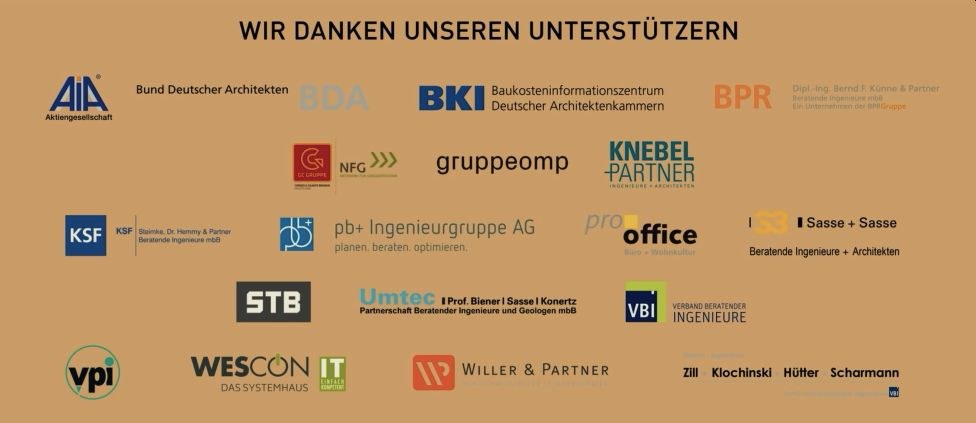 Logos der unterstützenden Unternehmen und Institutionen